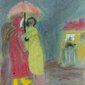 Kinder unterm Regenschirm