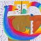 Der regenbogenbunte Dinosaurier