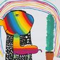 Der regenbogenbunte Dinosaurier